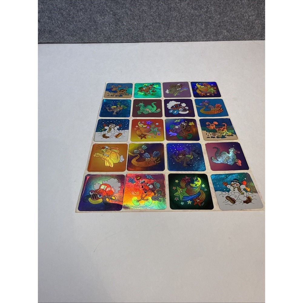 Vintage Highlights for Children Holographic Cartoon Character Sticker Sheet